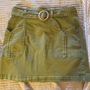 Pilcro Mid Thigh Belted Skirt